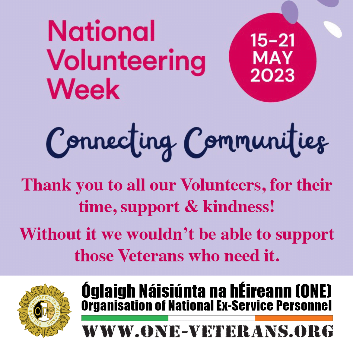 National Volunteering Week Connecting Communities Organisation of